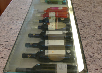 Présentoir bouteille de vins en verre